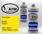Preview: Chevrolet, Bright Yellow, 35U / 9421 / Y020-P802-0 / 874: 400ml Sprühdose + 400ml Klarlack - Set, von ATW Autoteile West.